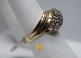 14K Cluster Diamond Ring