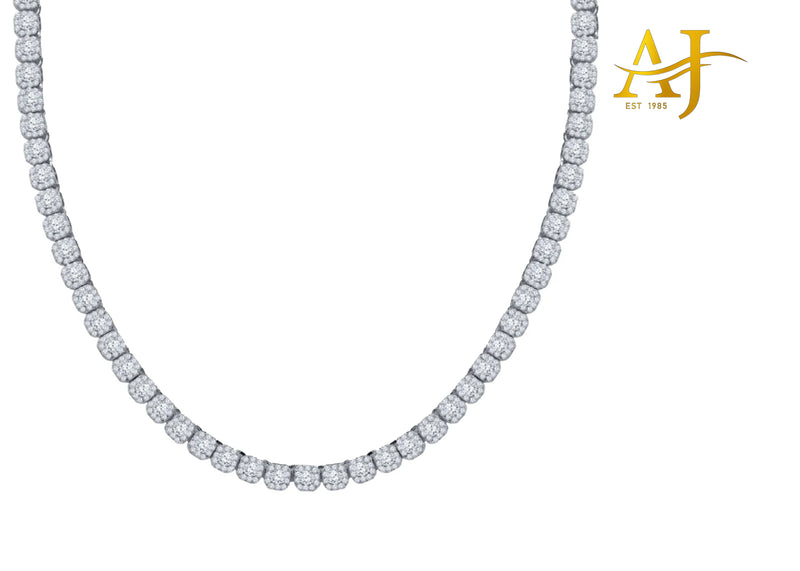 6MM SILVER MOISSANITE TENNIS CHAIN