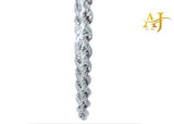 7 MM RHODIUM MOISSANITE ROPE CHAIN