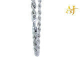 7 MM RHODIUM MOISSANITE ROPE CHAIN