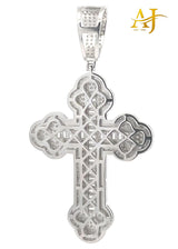 925 MOISSANITE RHODIUM ICED OUT CROSS