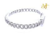 6 MM RHODIUM MOISSANITE ICED OUT CUBAN BRACELET