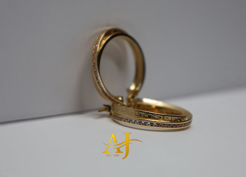 14KT Designer Hoop Earrings