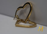 14KT Heart Hoop Earrings