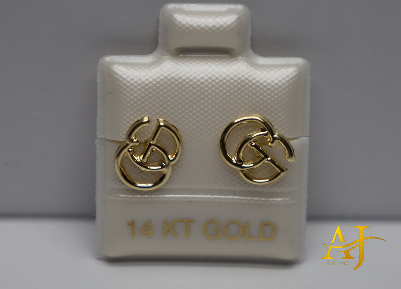 14K designer 6mm Earring