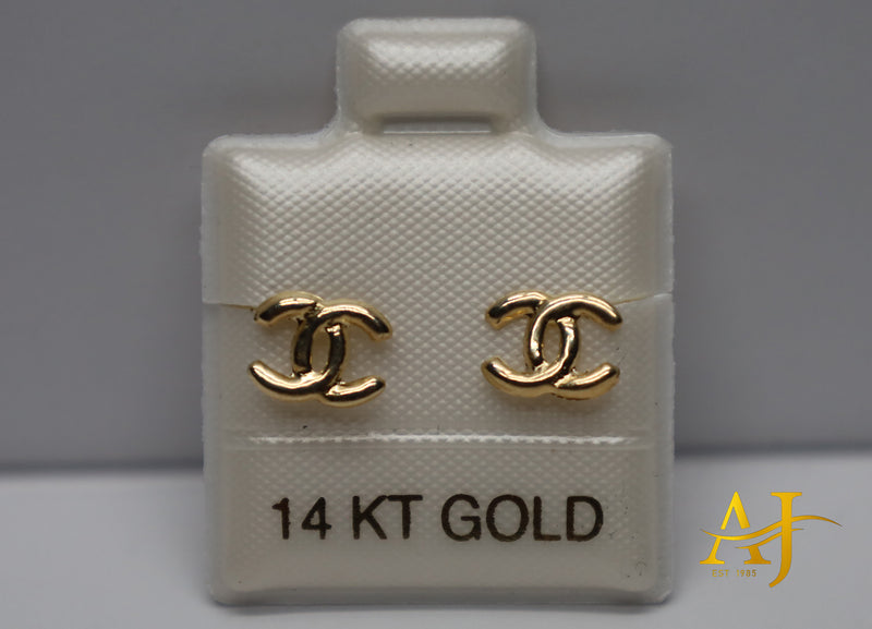 14K Designer 4mm Earring