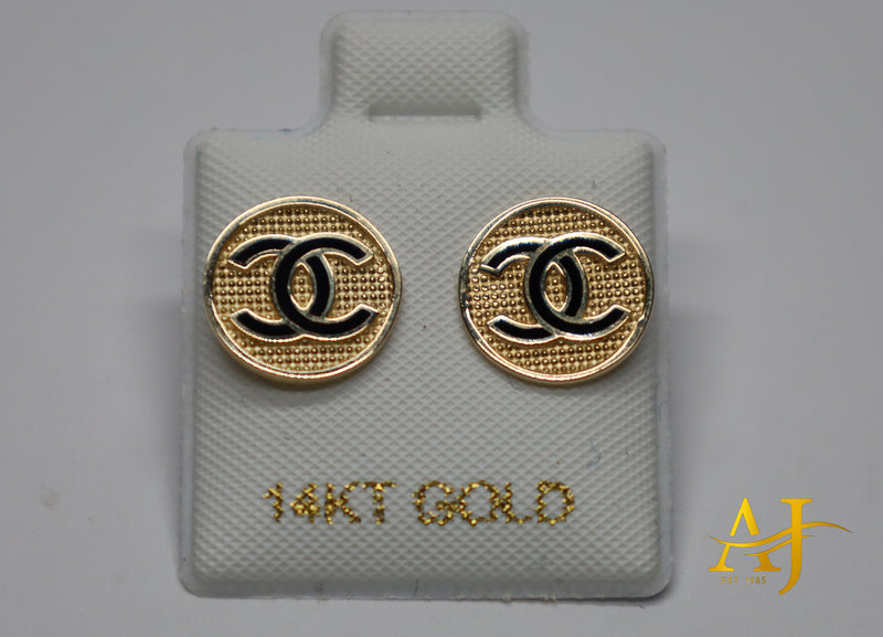 Pendientes de diseño de oro de 14 quilates