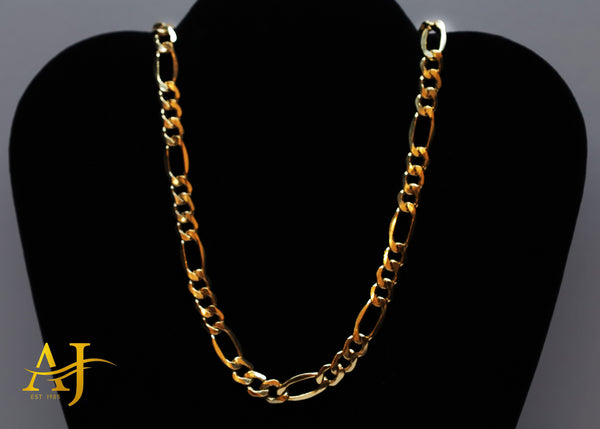 14KT 8MM Hollow Figaro Chain