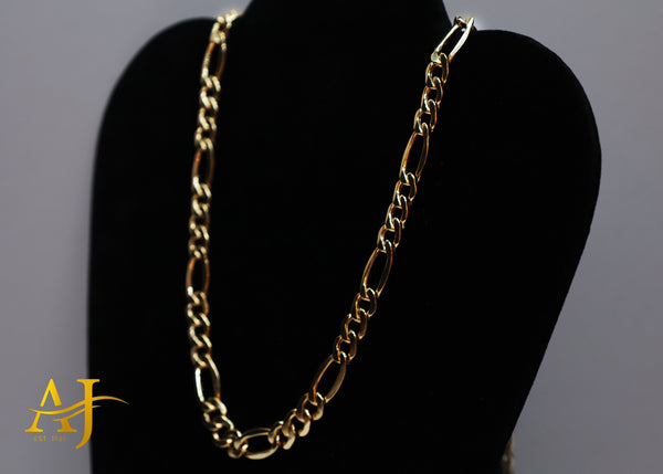 14KT 8MM Hollow Figaro Chain