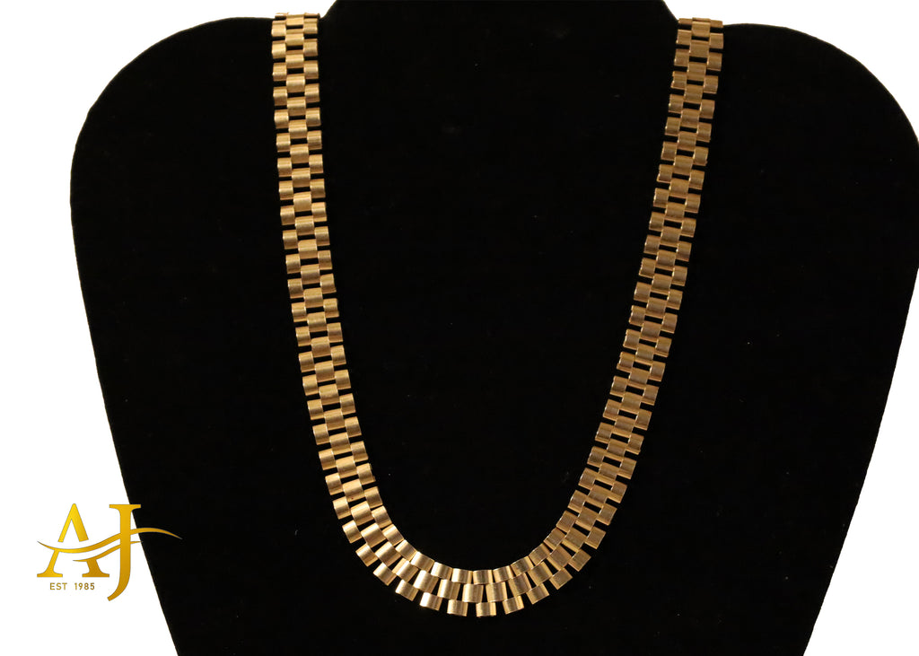 14k Gold Rolex 10mm Rolex Chain Men's Presidential Link Chain