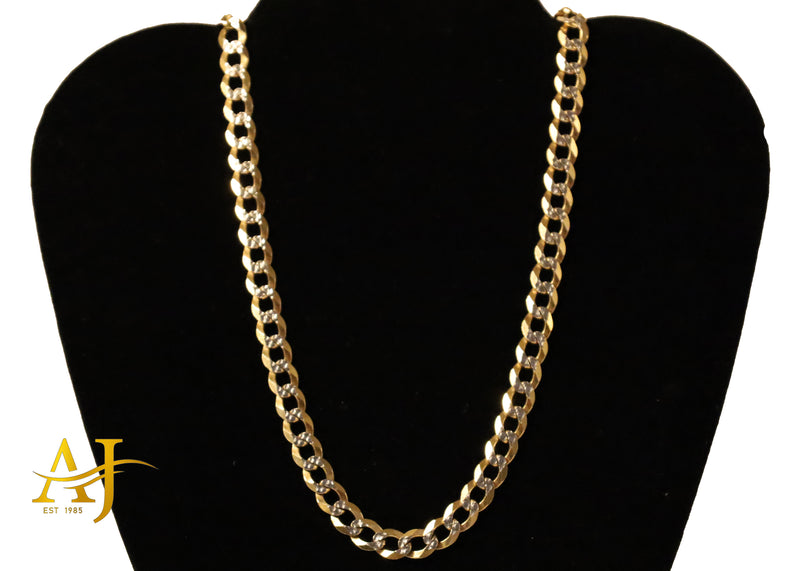 14K 6MM Diamond Cut Cuban Link