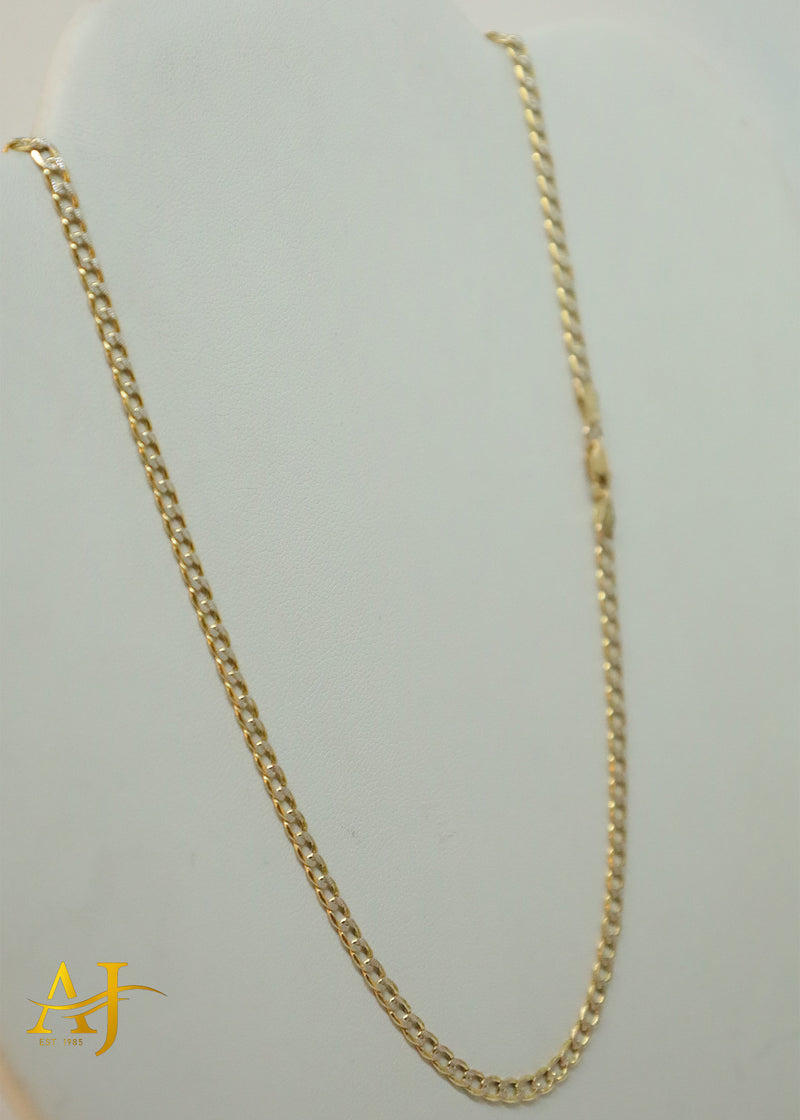 14K 4 MM Cuban Link Diamond Cut