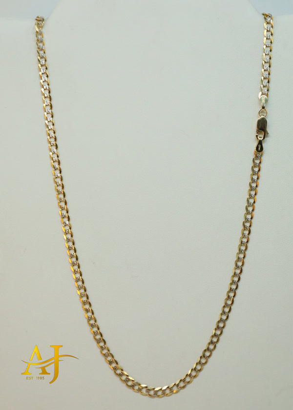 14K 4MM Cuban Link Diamond Cut