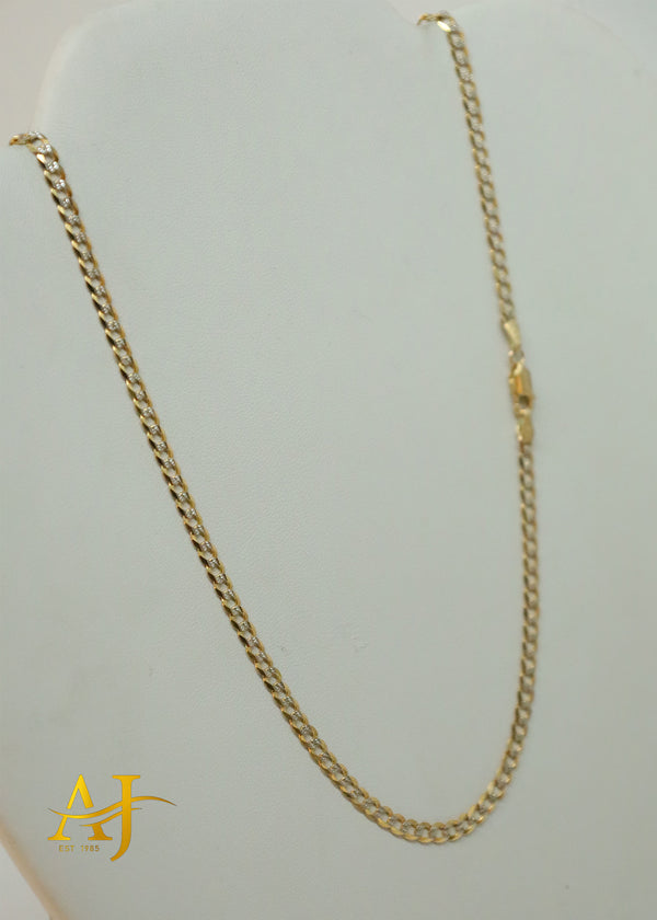 14K 4MM Cuban Link Diamond Cut