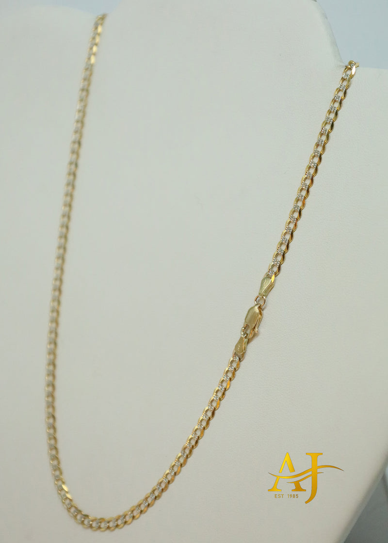 14K 4MM Cuban Link Diamond Cut