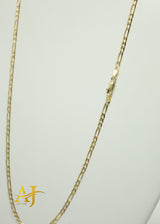 Enlace Figaro macizo de 14K y 2 mm