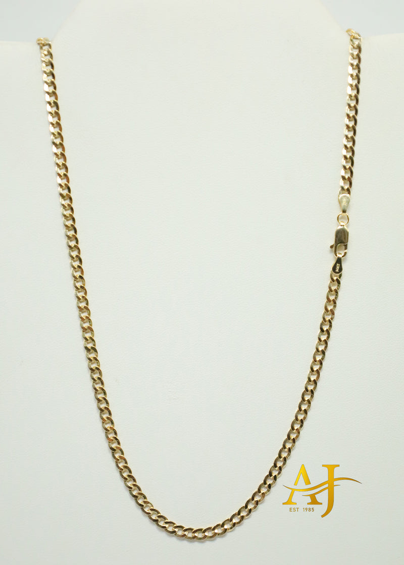 14K 4MM Semi-Hollow Cuban Link