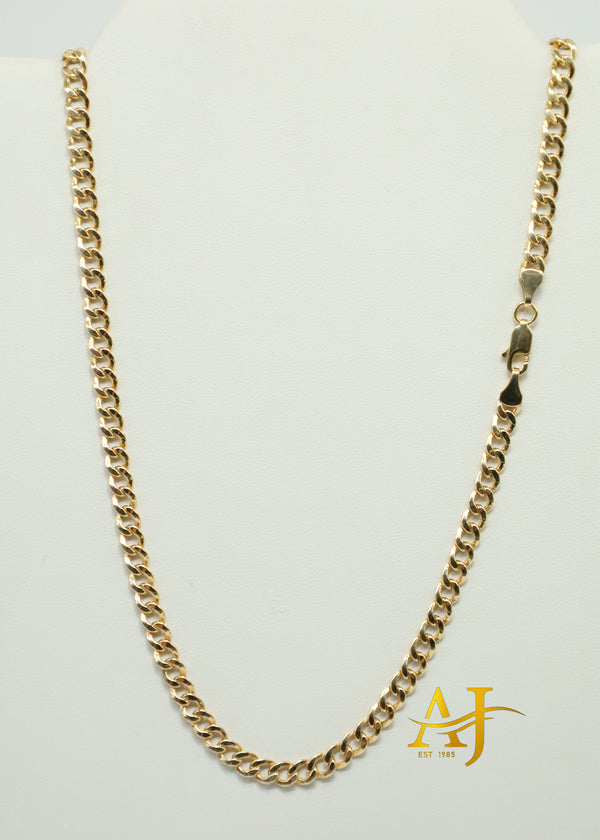 14K 4MM Semi-Hollow Miami Cuban Link