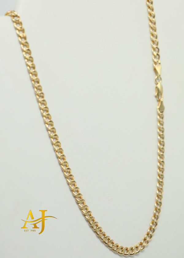 14K 4MM Semi-Hollow Miami Cuban Link