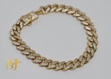 14K 8MM CZ Miami Cuban Link