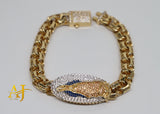 14KT Virgen Mary Chino Link Bracelet