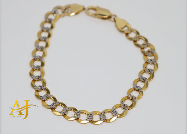 14K 8MM Diamond Cut Solid Cuban Link