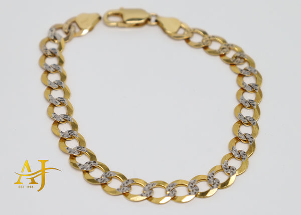 14K 8MM Diamond Cut Solid Cuban Link