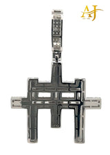 925 MOISSANITE RHODIUM ICED OUT 3 CROSS