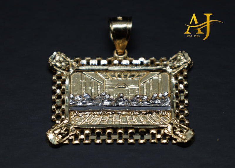 14K 2 Tone Last Supper Pendant