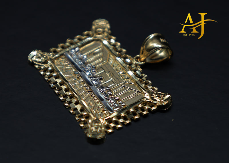 14K 2 Tone Last Supper Pendant