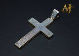 14K CZ Gold Cross Pendant