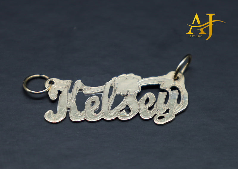 14K Cursive Gold Clover Name