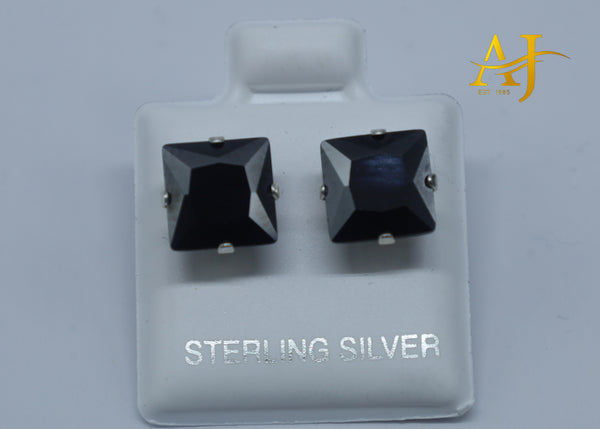 925 Silver CZ Stud Earrings