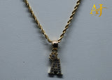 14K Rope Chain and Letter Initial