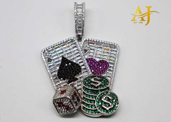 925 Poker Pendant