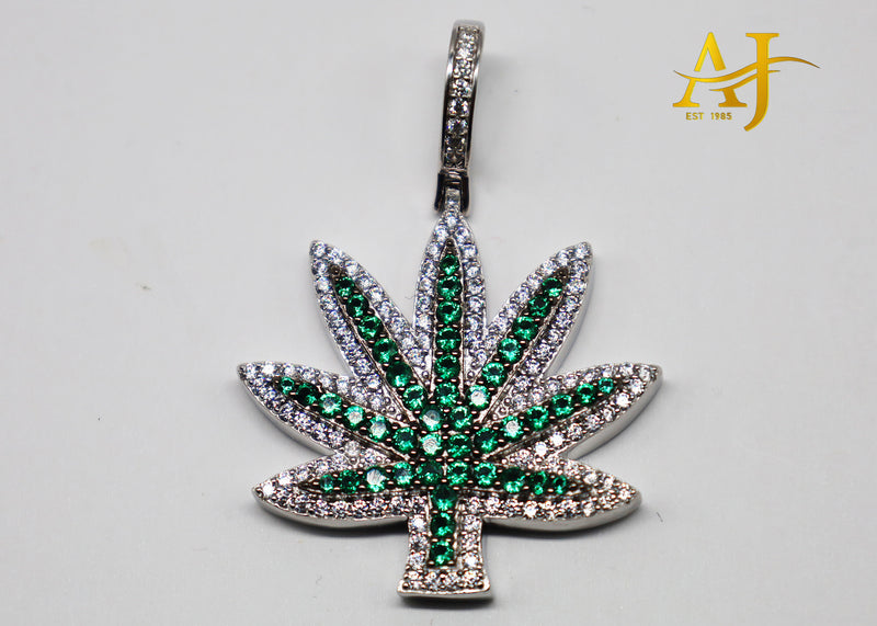 925 CZ Leaf Pendant