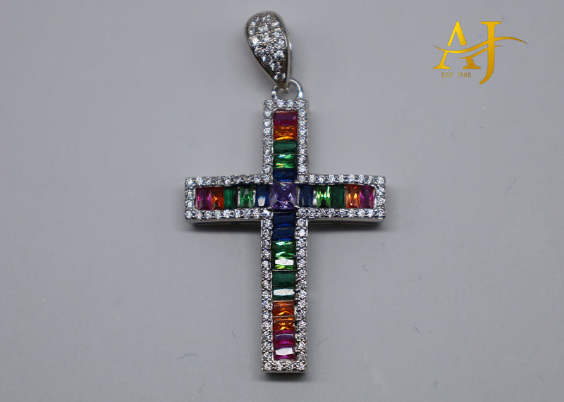 925 CZ Rainbow Cross