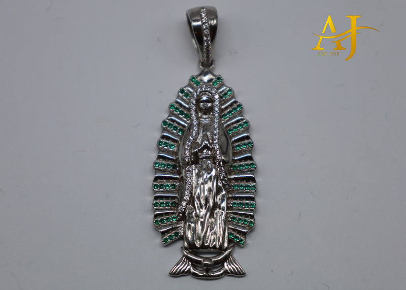 925 Silver CZ Virgin Mary