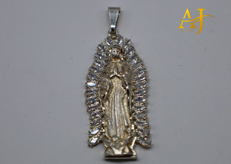 925 Silver CZ Virgin Mary