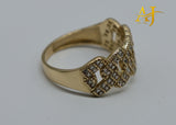 14k Cuban Link CZ Ring