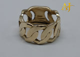 14K Solid Cuban Link Ring