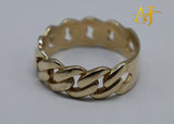 14K Solid Cuban Link Ring