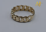 14K Solid Cuban Link Ring