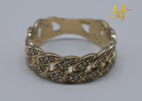 14K Cuban Link CZ Ring