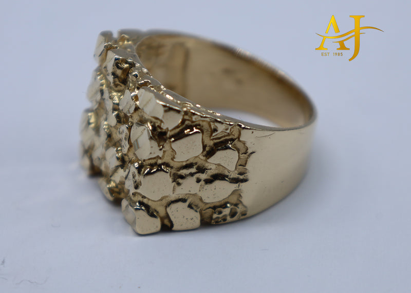 14K Solid Nugget Ring