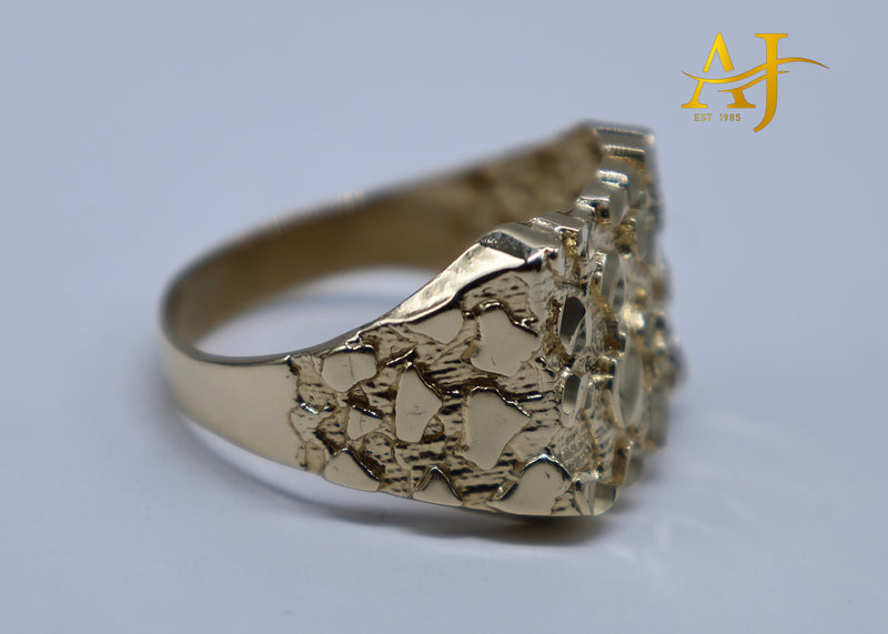 14K Solid Nugget Ring