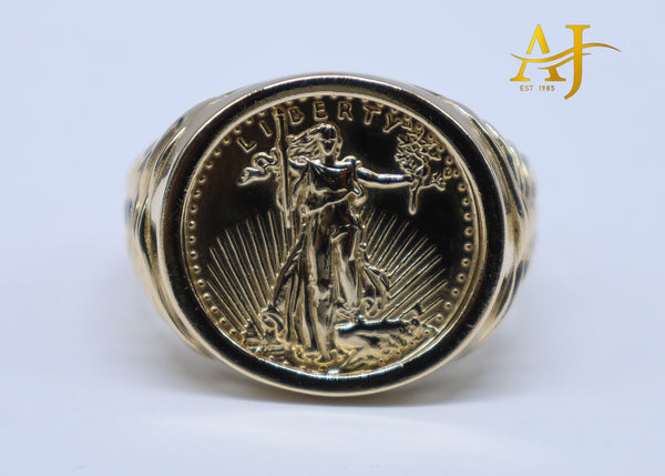 14K Liberty Coin Ring