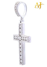 925 MOISSANITE RHODIUM ICED OUT CROSS