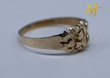 14K Semi-Hollow Nugget Ring