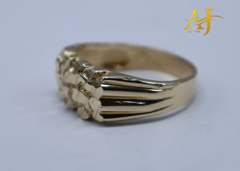 14K Solid Nugget Ring